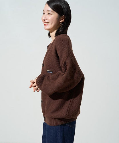 寬鬆版型 刺繡Logo 圓領針織開衫