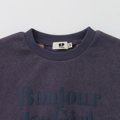 Logo衛衣×蝴蝶結刺繡 闊腿褲 套裝
