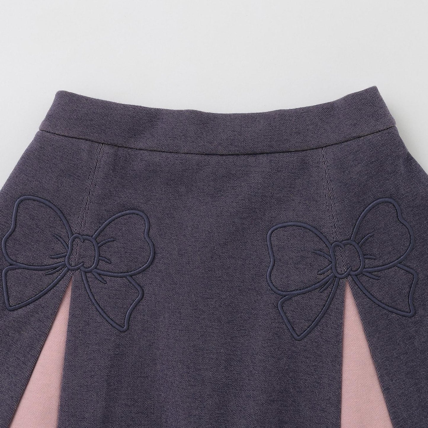 Logo衛衣×蝴蝶結刺繡 闊腿褲 套裝