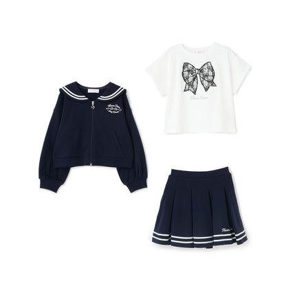 セーラーZIPパーカ&ラインスカパン&半袖Tシャツセット