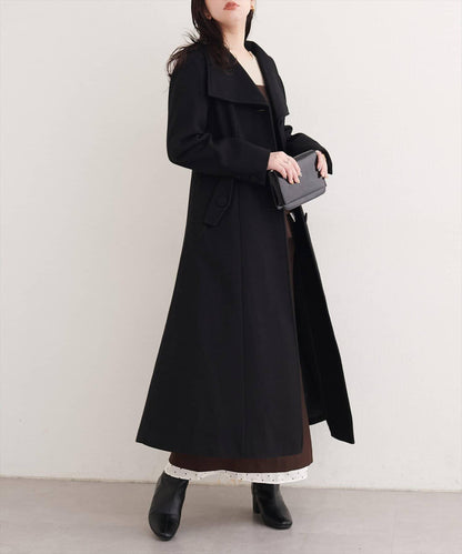 美シルエットフィットフレアコート