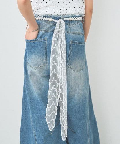 26AW 珍珠蕾絲腰帶
