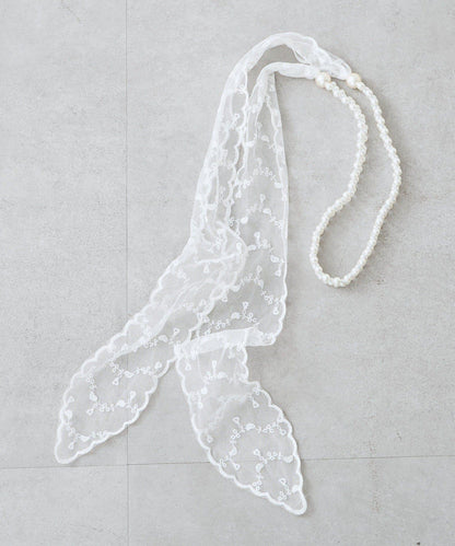 26AW 珍珠蕾絲腰帶