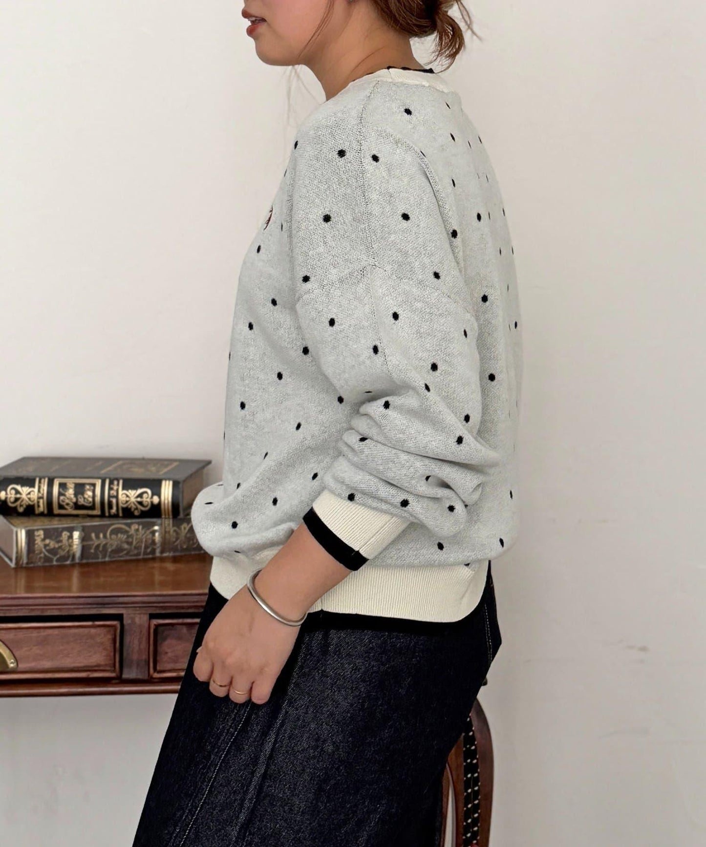 【U.S. POLO ASSN.】フェイクレイヤードスウェットライクニット