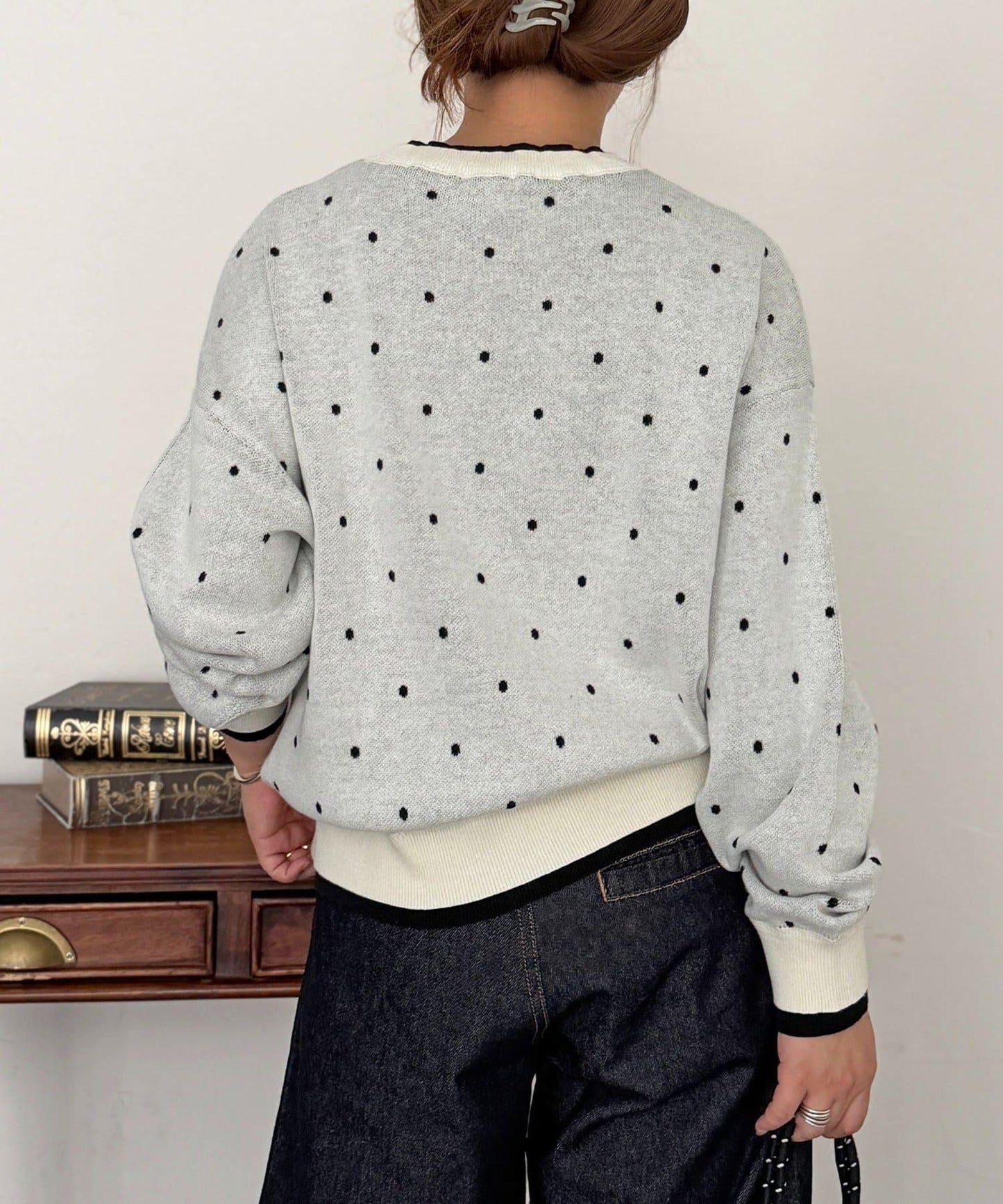 【U.S. POLO ASSN.】フェイクレイヤードスウェットライクニット