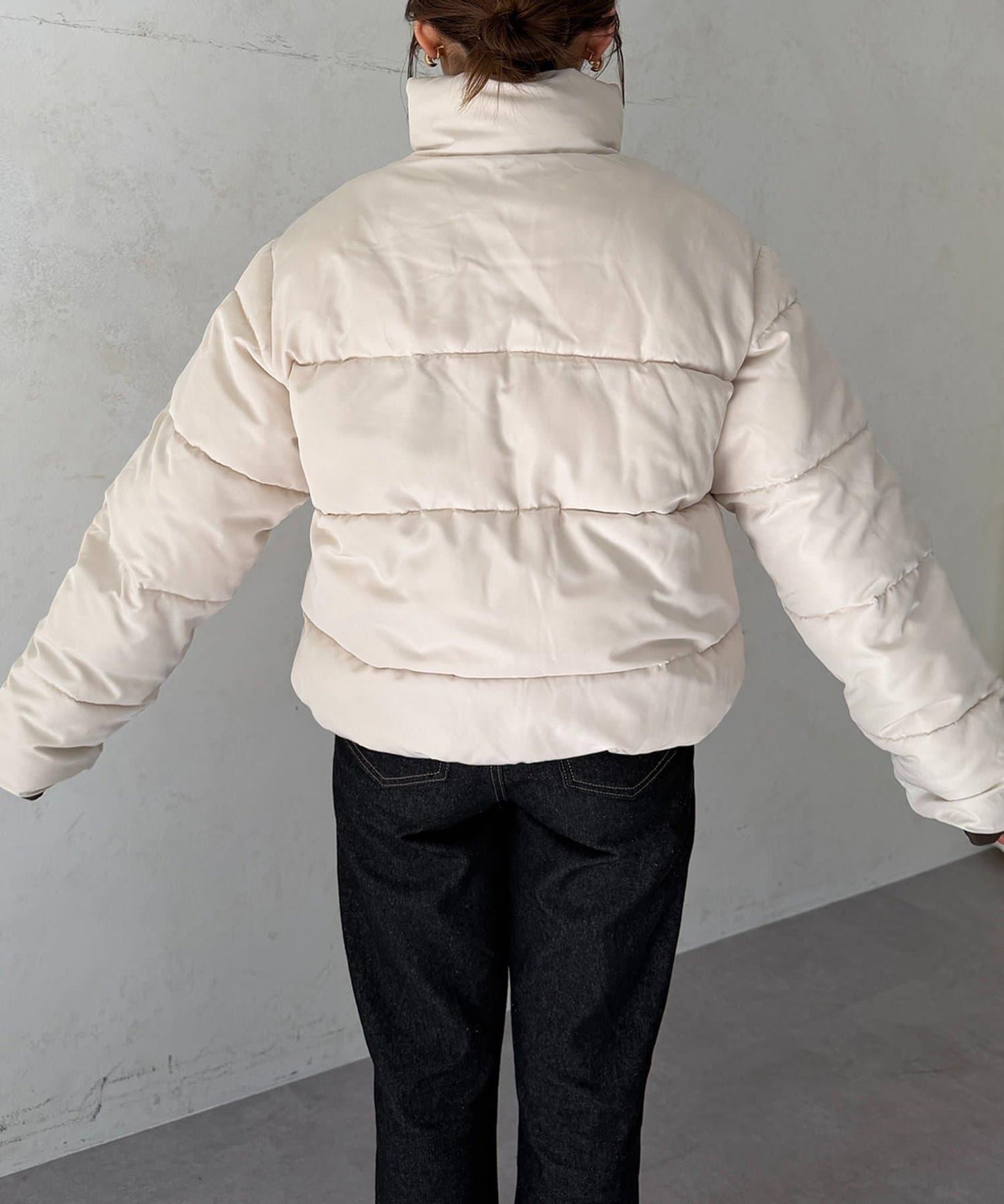 拼色絎棉夾克