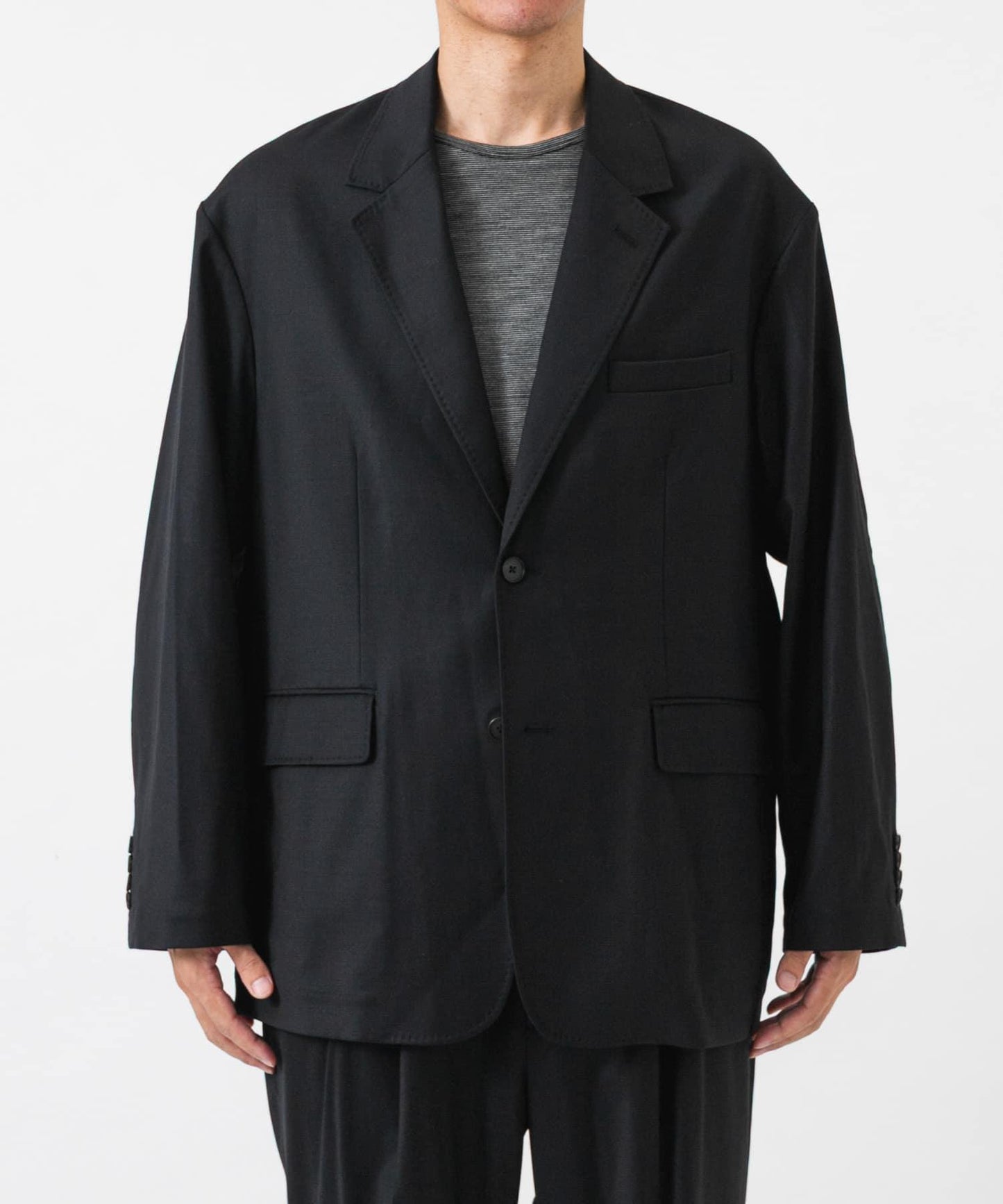 new basic WOOL SILK SINGLE JACKET