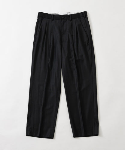 new basic WOOL SILK TAPERED SLACKS