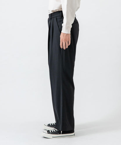 new basic WOOL SILK WIDE SLACKS