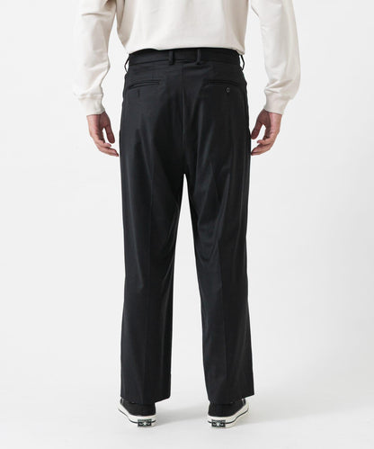 new basic WOOL SILK TAPERED SLACKS