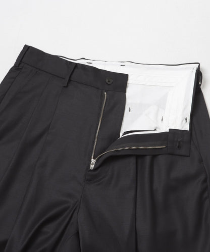 new basic WOOL SILK TAPERED SLACKS