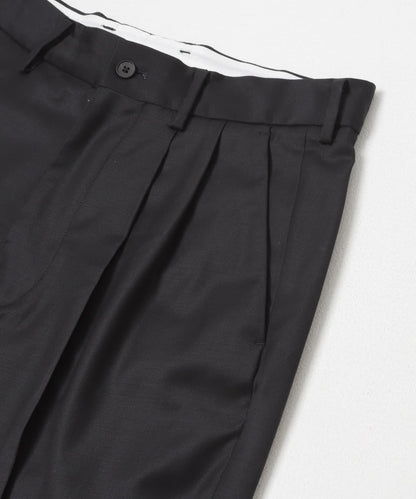 new basic WOOL SILK TAPERED SLACKS