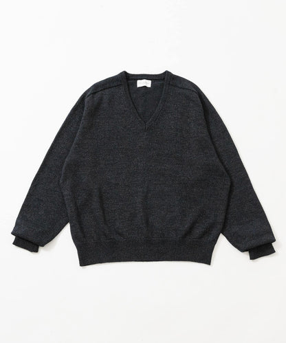 new basic WASHI WOOL V-NECK KNIT