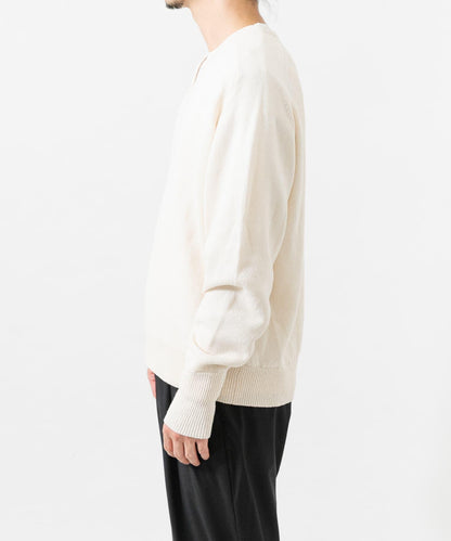 new basic WASHI WOOL V-NECK KNIT