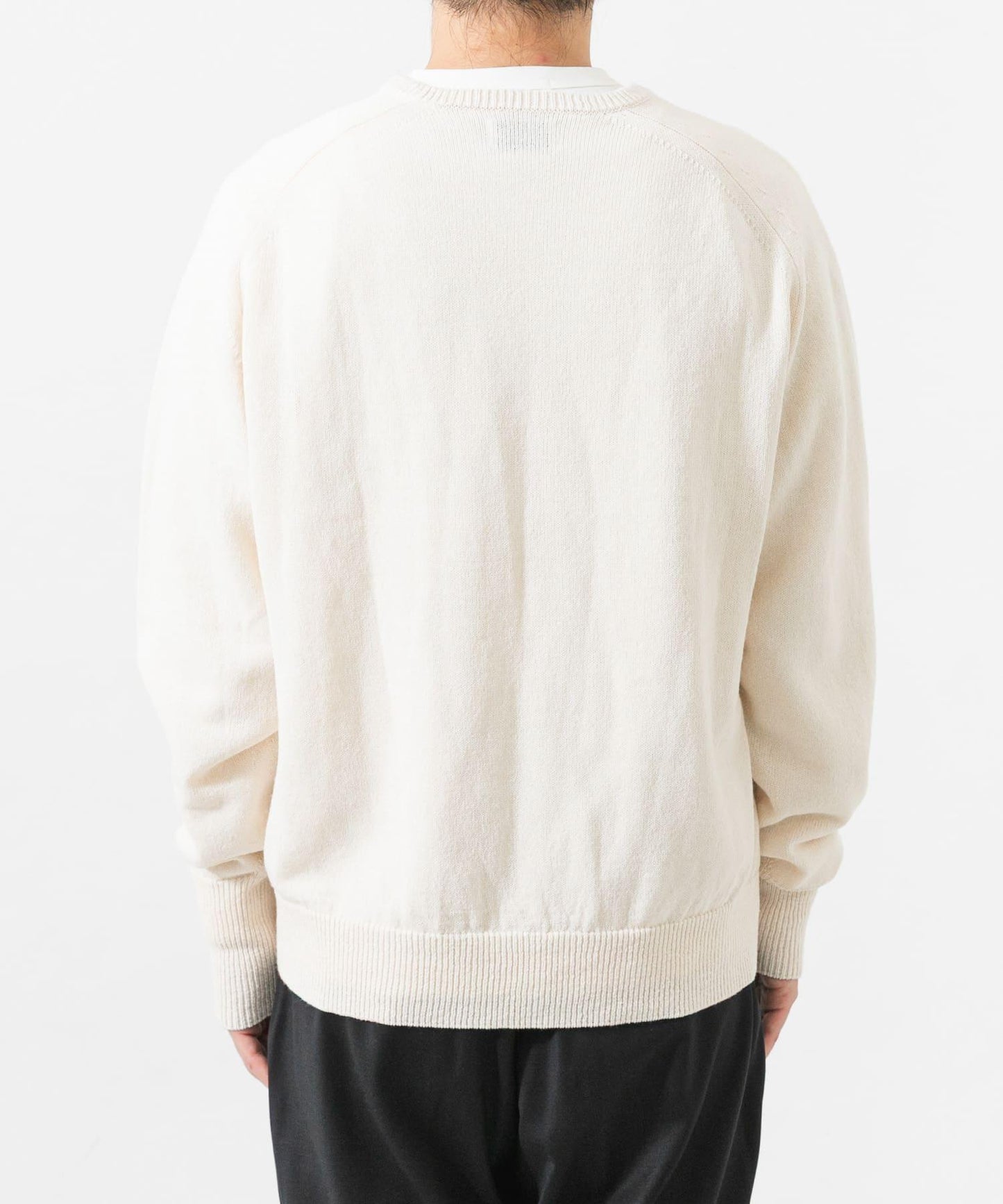 new basic WASHI WOOL V-NECK KNIT