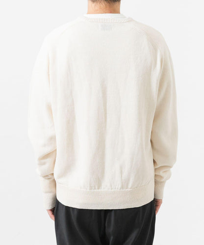 new basic WASHI WOOL V-NECK KNIT