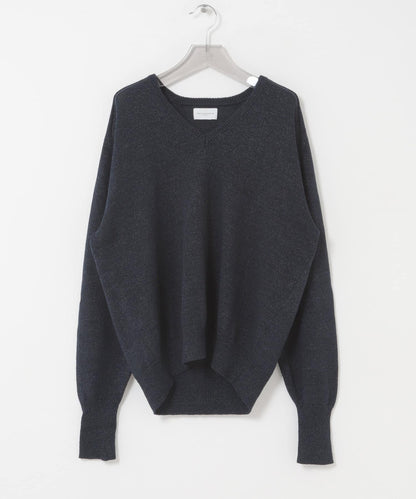 new basic WASHI WOOL V-NECK KNIT