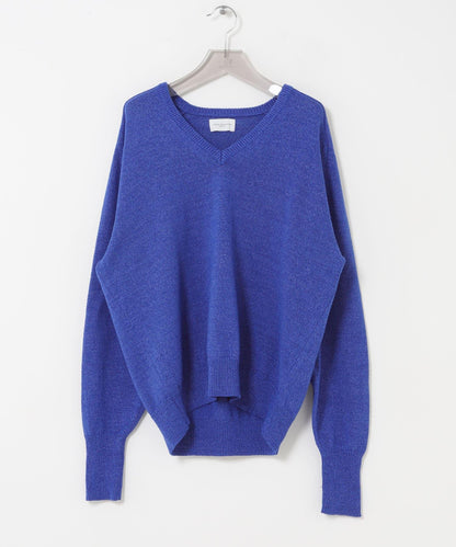 new basic WASHI WOOL V-NECK KNIT