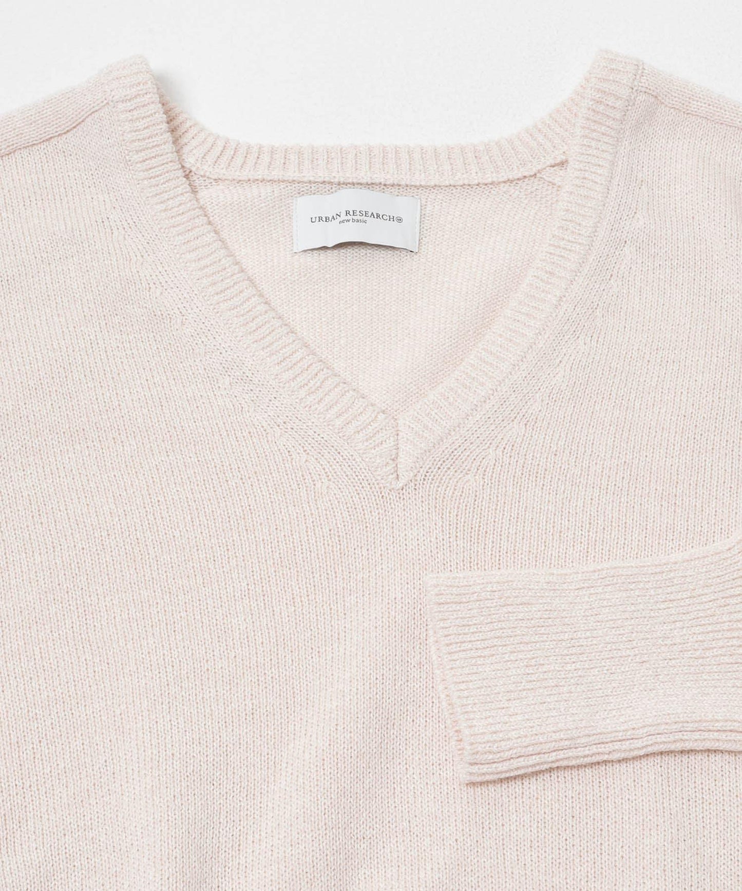 new basic WASHI WOOL V-NECK KNIT