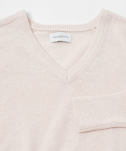new basic WASHI WOOL V-NECK KNIT