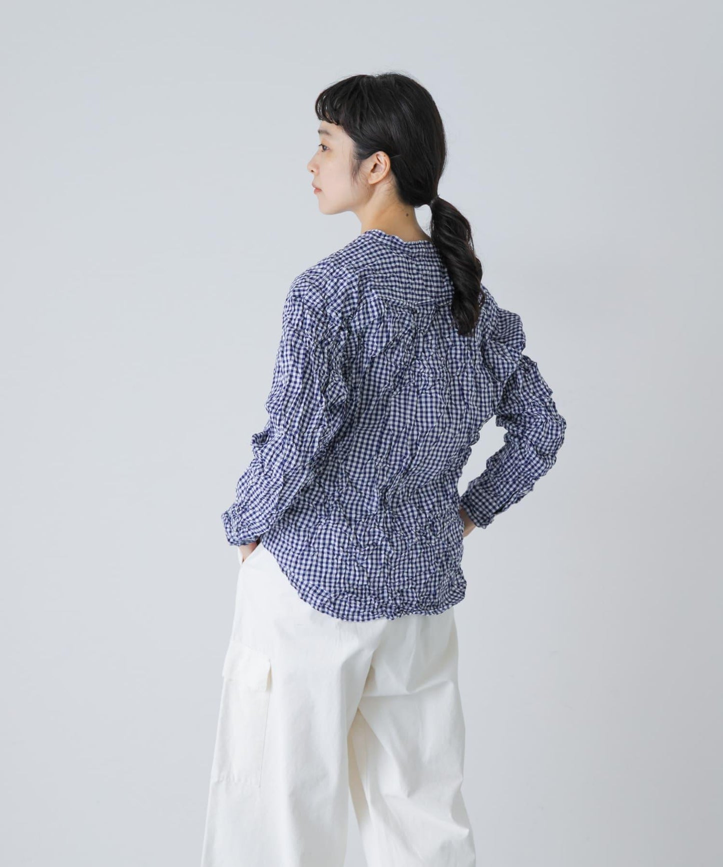 Vas-Y Lentement CHECK WRINKLE SHIRTS