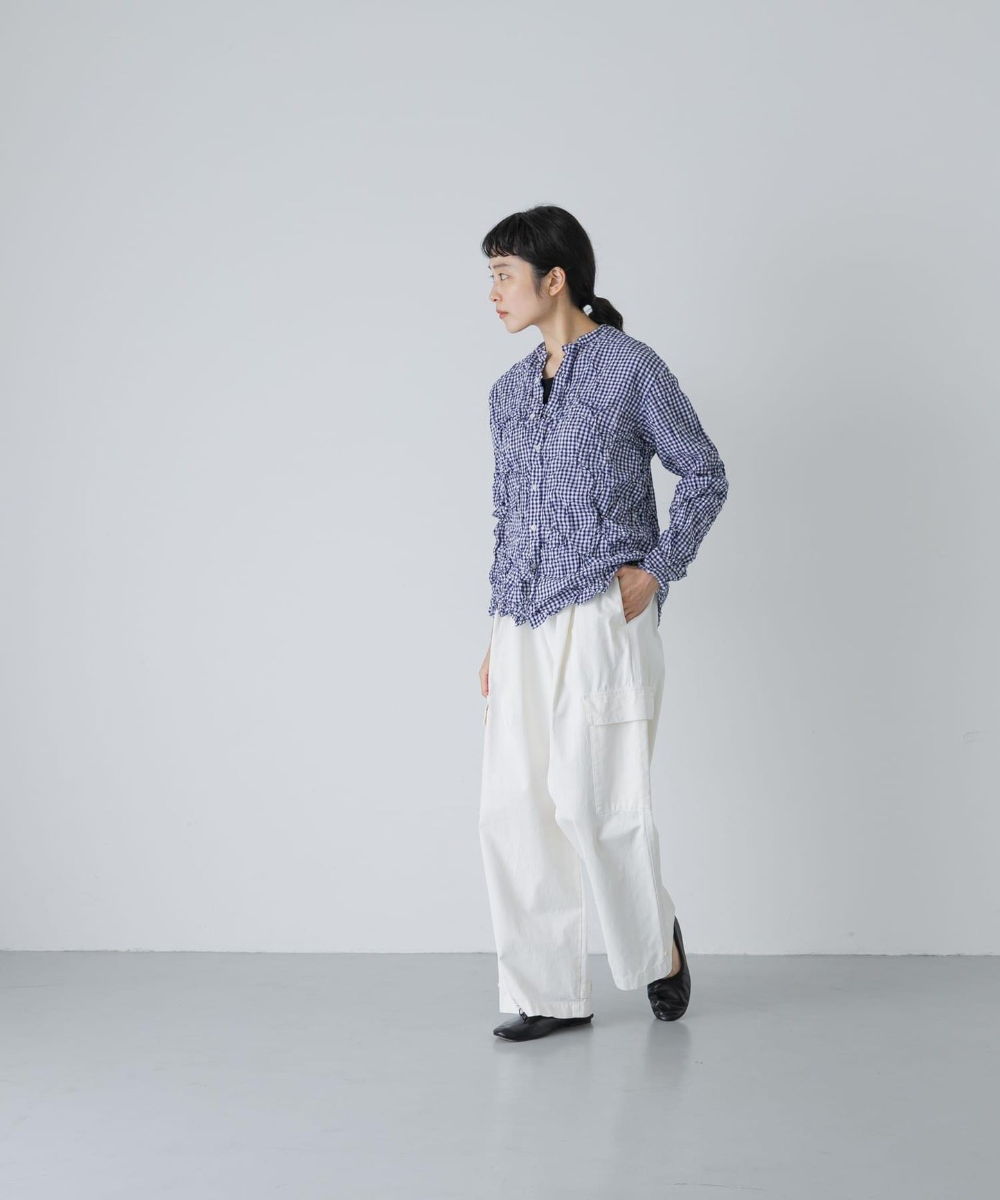 Vas-Y Lentement CHECK WRINKLE SHIRTS