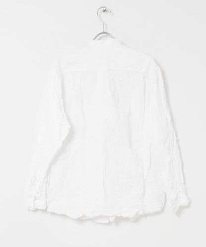 Vas-Y Lentement WRINKLE BANDED COLLAR SHIRTS