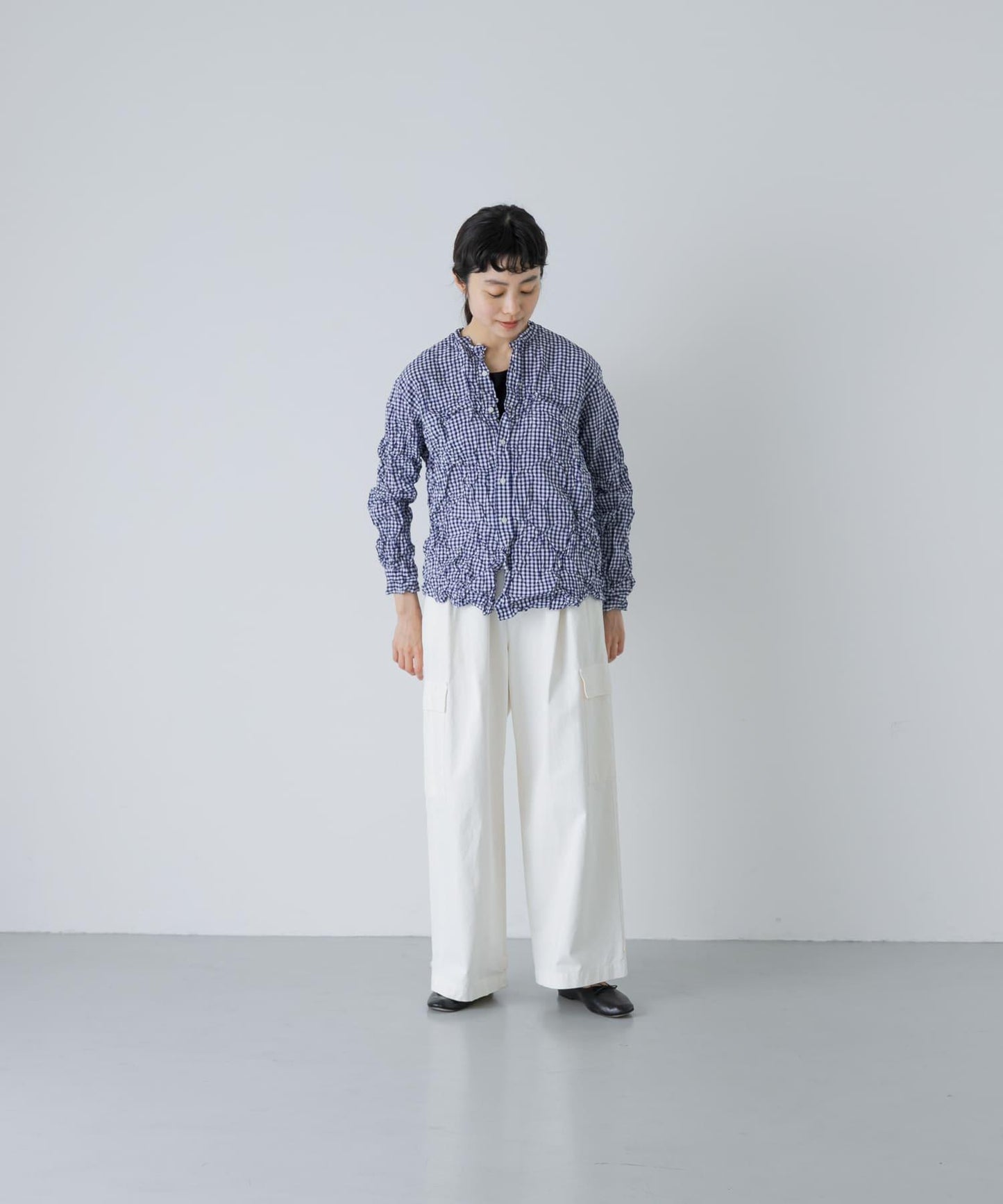 Vas-Y Lentement CHECK WRINKLE SHIRTS