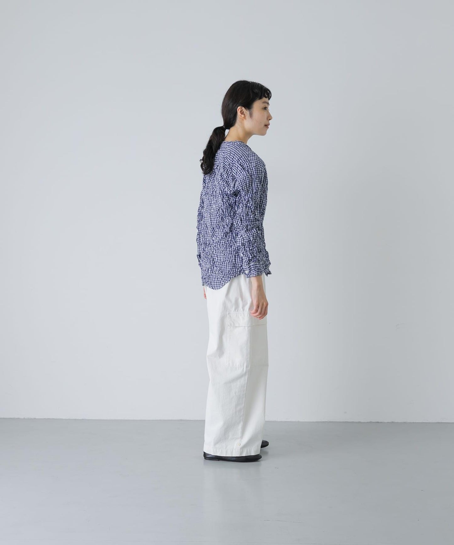 Vas-Y Lentement CHECK WRINKLE SHIRTS