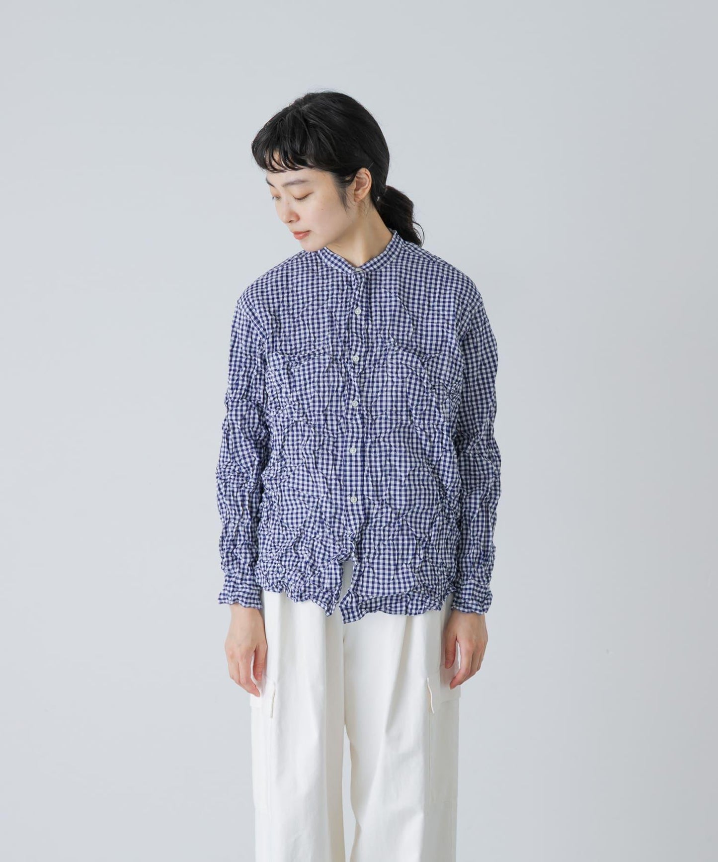 Vas-Y Lentement CHECK WRINKLE SHIRTS