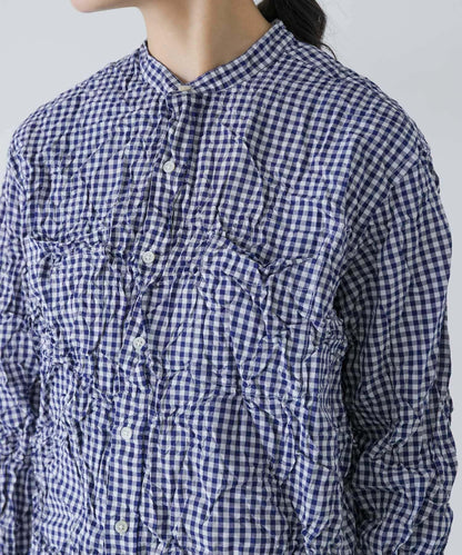 Vas-Y Lentement CHECK WRINKLE SHIRTS