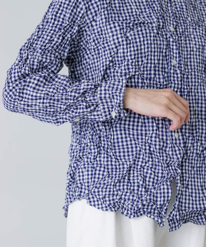 Vas-Y Lentement CHECK WRINKLE SHIRTS