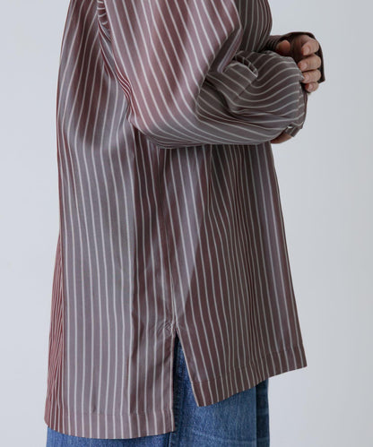 YLEVE ACETATE CUPRO STRIPE PJ SHIRTS