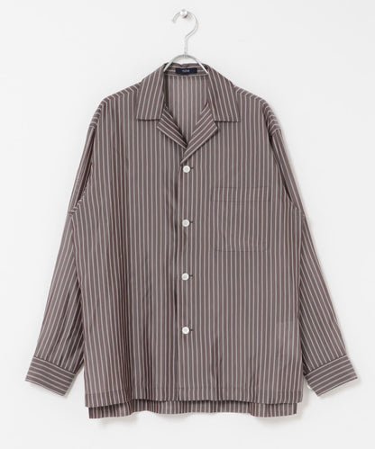 YLEVE ACETATE CUPRO STRIPE PJ SHIRTS