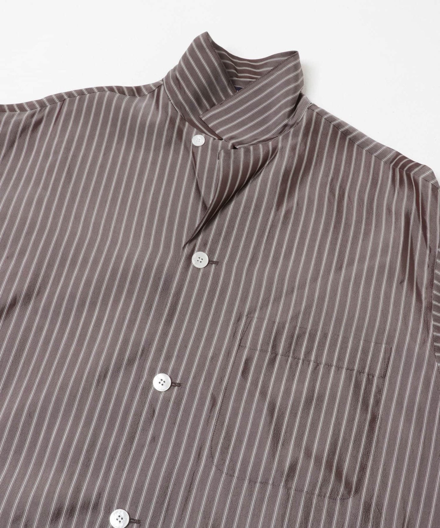 YLEVE ACETATE CUPRO STRIPE PJ SHIRTS