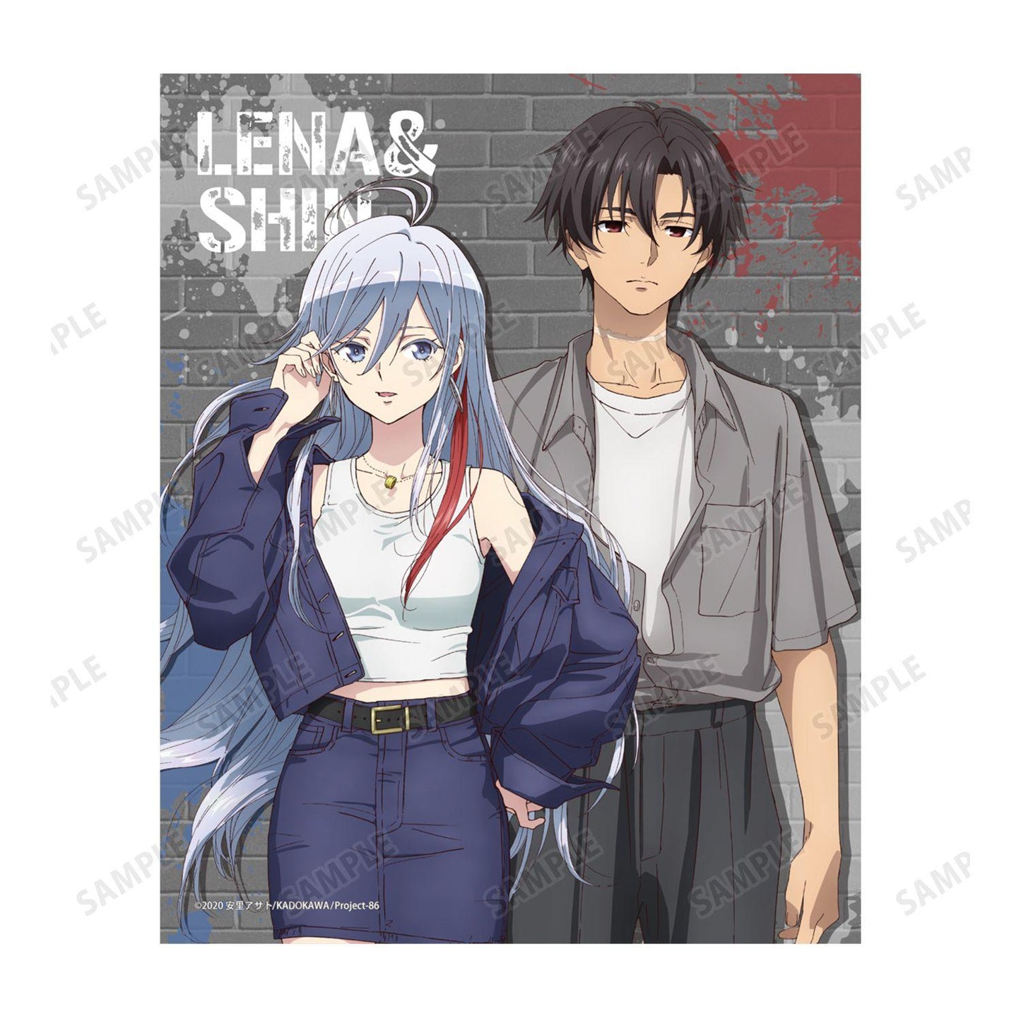 ８６―エイティシックス―（86－Eighty Six－） 描き下ろし ヴラディレーナ・ミリーゼ＆シンエイ・ノウゼン ストリートファッションver. F3號キャンバスボード