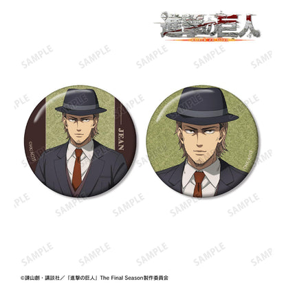 進撃の巨人_ジャン グリッター缶バッジ2個セット vol.2