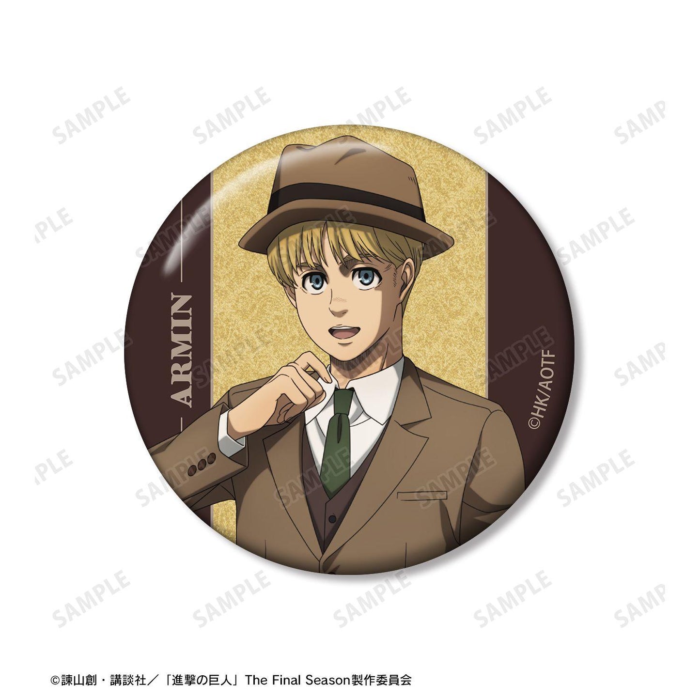 進撃の巨人_アルミン グリッター缶バッジ2個セット vol.2