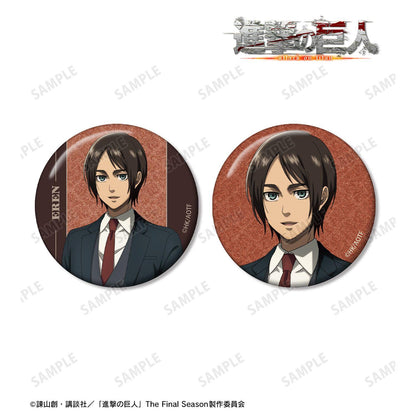 進撃の巨人_エレン グリッター缶バッジ2個セット vol.2