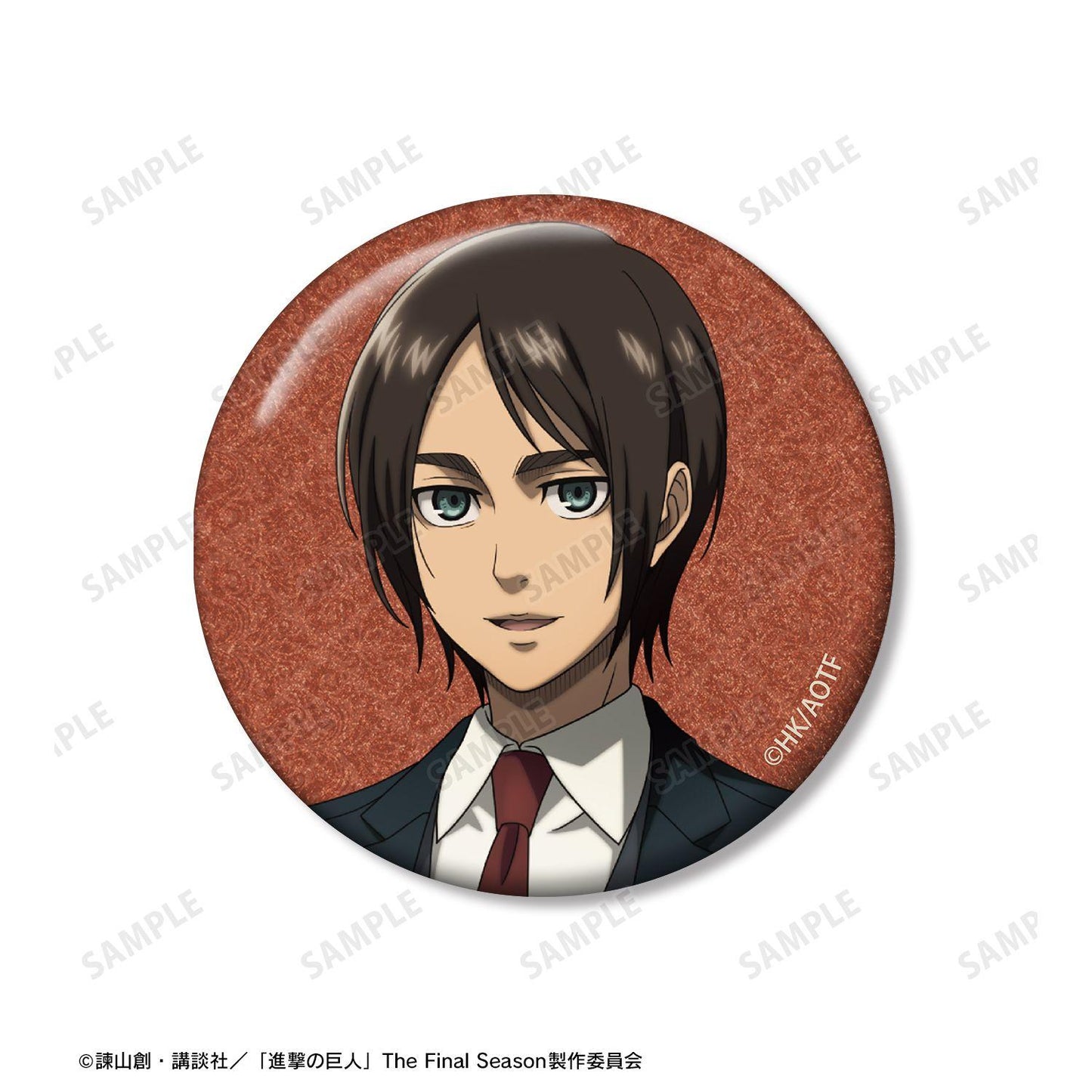 進撃の巨人_エレン グリッター缶バッジ2個セット vol.2