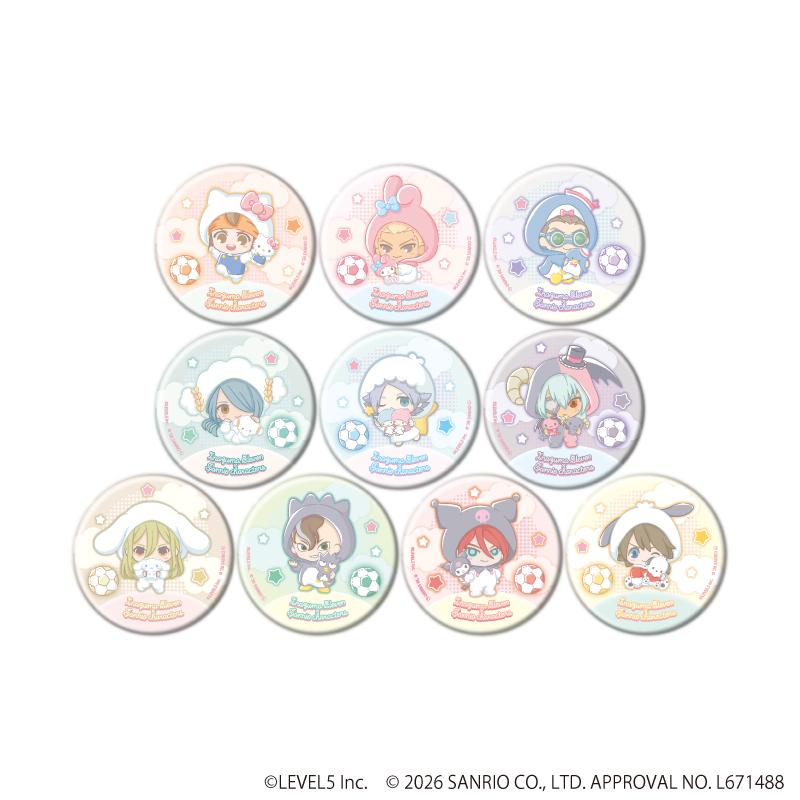 イナズマイレブン×サンリオキャラクターズ_缶バッジ07/コンプリートセット(全10種)(コラボイラスト)【コンプリートセット／10個入り】