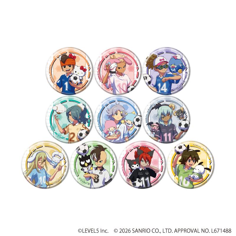 イナズマイレブン×サンリオキャラクターズ_缶バッジ06/コンプリートセット(全10種)(コラボイラスト)【コンプリートセット／10個入り】