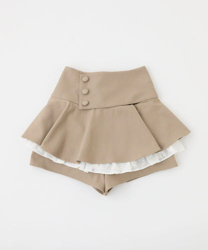 one after another NICE CLAUP 蕾絲拼接側扣層疊半裙 女 2026AW