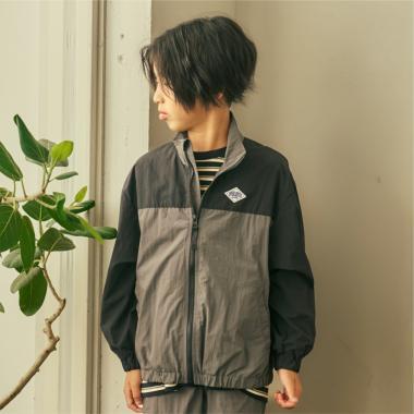 【予約商品】【親子リンク】【撥水】配色シリコンワッペン付きジャケット