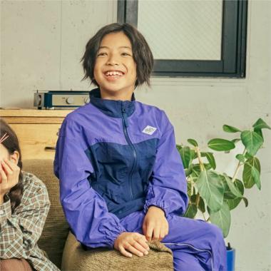 【予約商品】【親子リンク】【撥水】配色シリコンワッペン付きジャケット