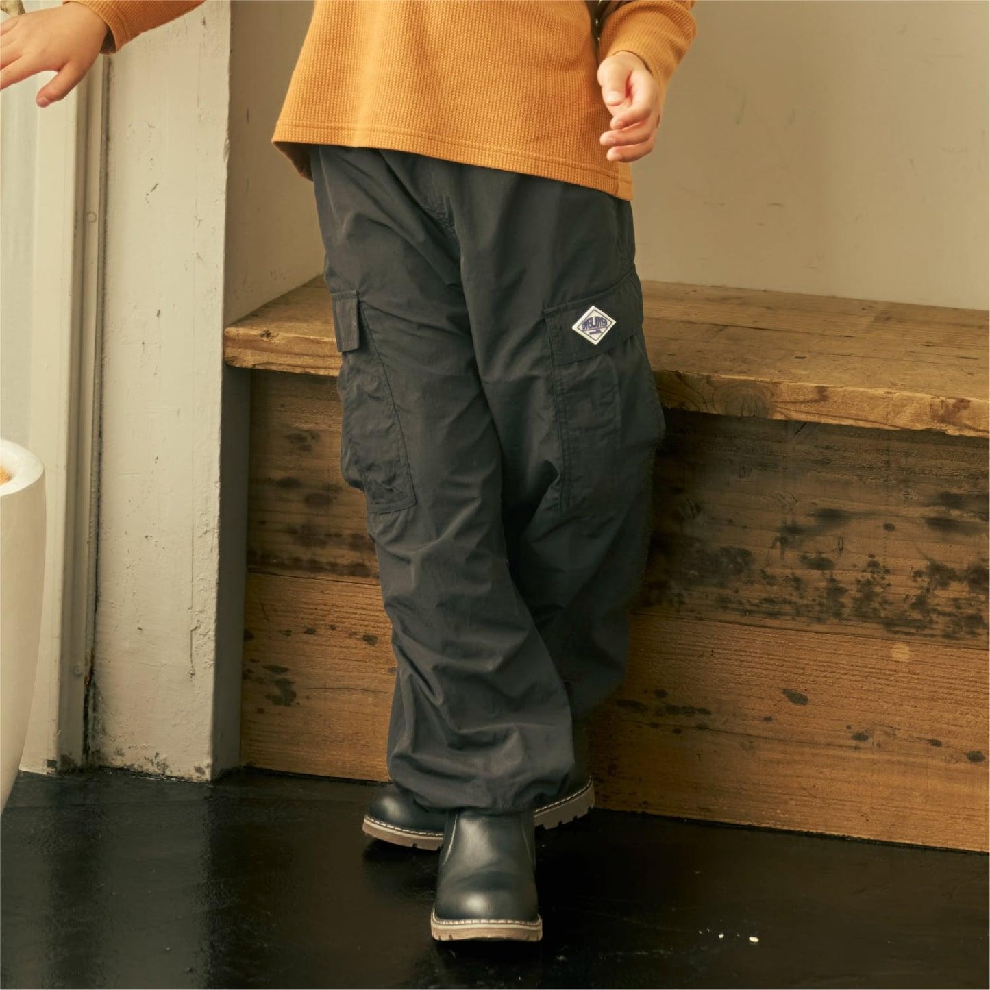 【予約商品】【撥水】ドロスト付きカーゴパンツ