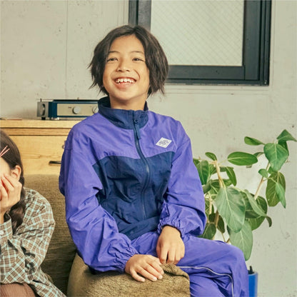 【予約商品】【親子リンク】【撥水】配色シリコンワッペン付きジャケット