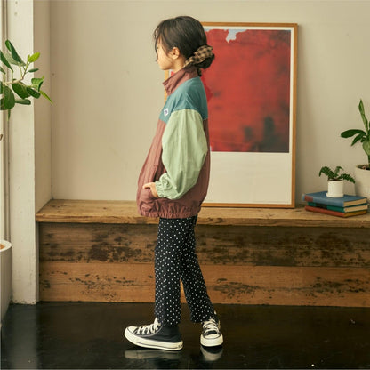 【予約商品】【親子リンク】【撥水】配色シリコンワッペン付きジャケット