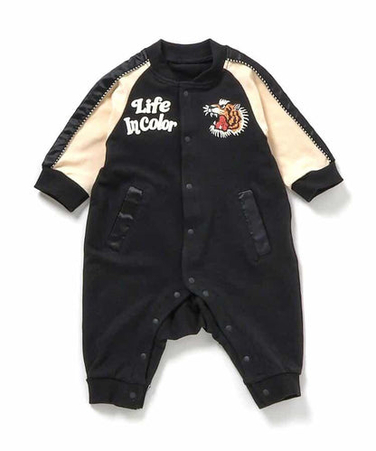 スカジャン風カバーオール