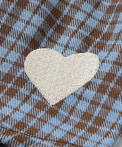 リブドッキングハート刺繍チュニック